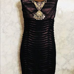 Adrianna Papell Size 10 Black and Purple dress